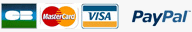 CB, MasterCard, VISA, Paypal
